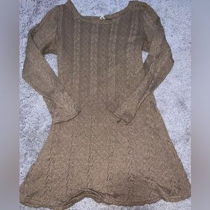 brown mini sweater dress